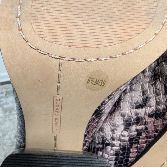 Vince Camuto Slingback Snakeprint Heels - Picture 6 of 6